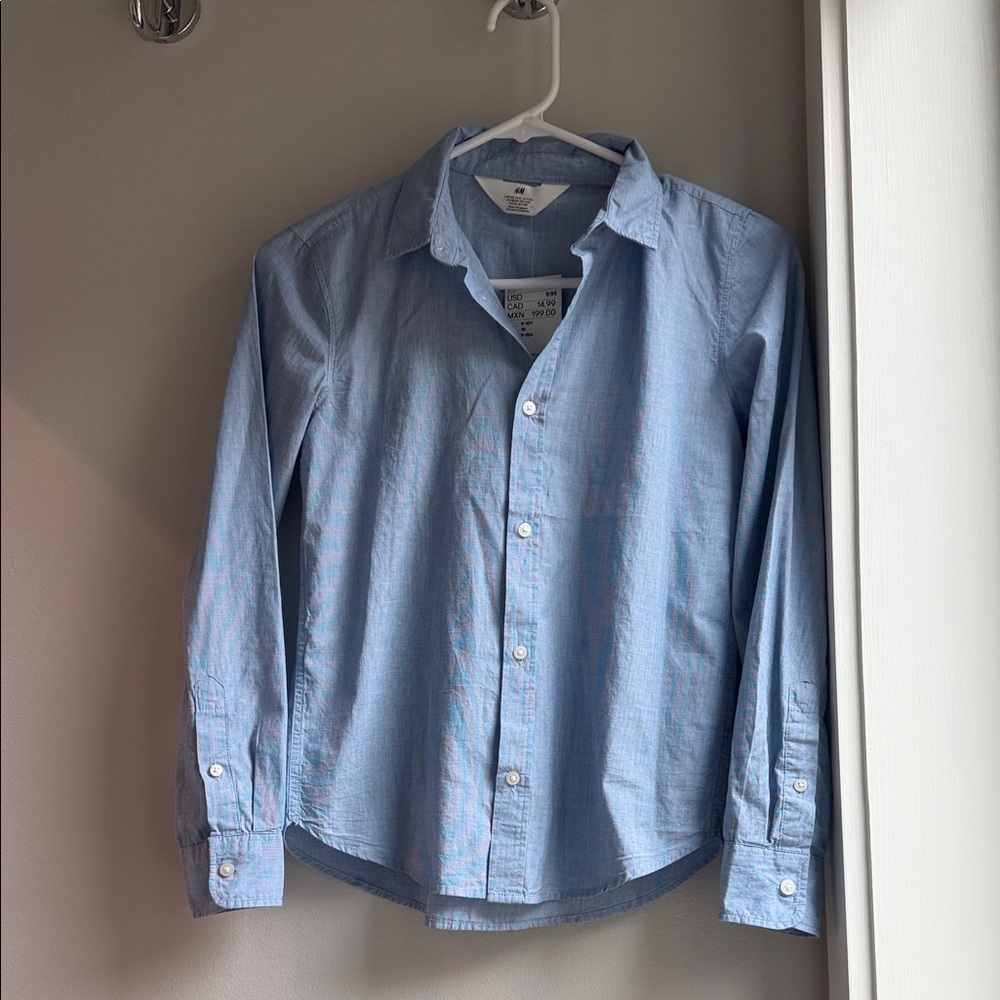 H&M Sky Blue Kids Button Down Shirt